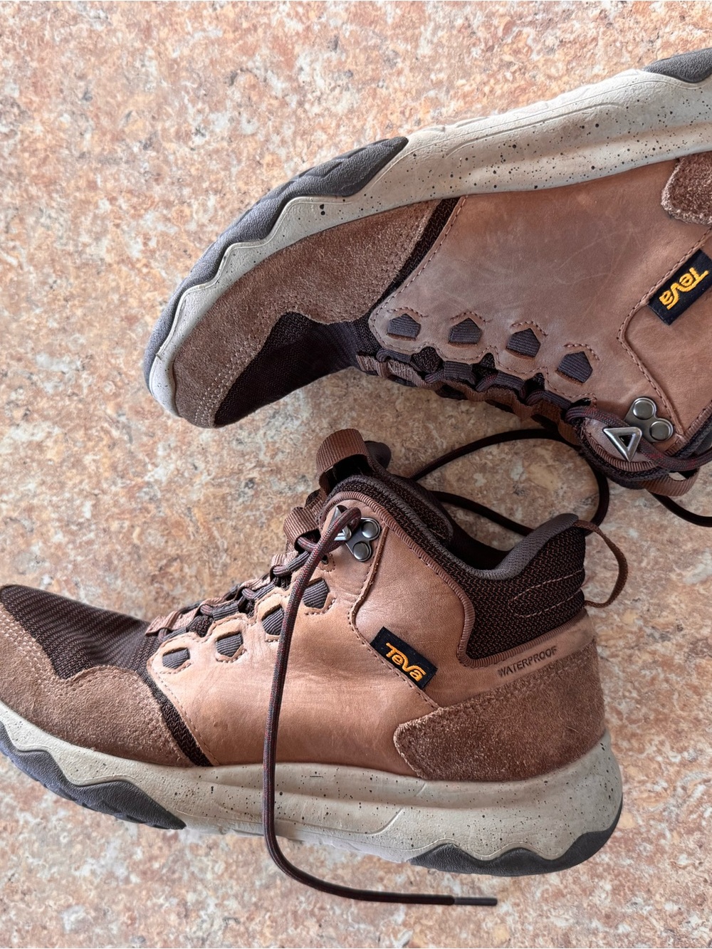 Teva Men's Brown and Dark Brown Waterproof Hiking Boots